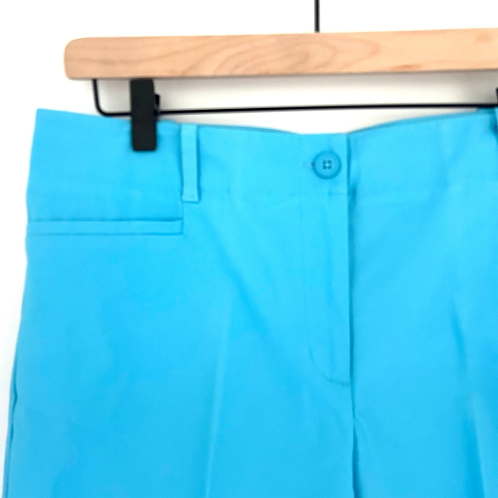 NWT Talbots Women's Turquoise Blue Cotton Stretch Bermuda Shorts Size 12 - Picture 9 of 11